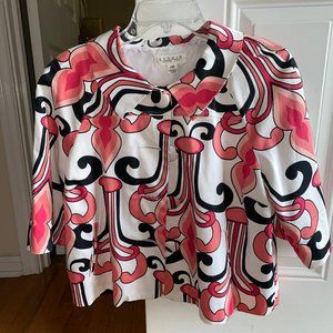 quarter sleeve button up jacket